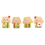 Maxbell 4 pcs Cute Cartoon Girl Style Succulent Plant Pot for Home Garden Decoration