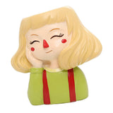 Maxbell 4 pcs Cute Cartoon Girl Style Succulent Plant Pot for Home Garden Decoration