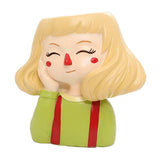 Maxbell 4 pcs Cute Cartoon Girl Style Succulent Plant Pot for Home Garden Decoration
