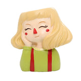 Maxbell 4 pcs Cute Cartoon Girl Style Succulent Plant Pot for Home Garden Decoration