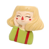 Maxbell 4 pcs Cute Cartoon Girl Style Succulent Plant Pot for Home Garden Decoration