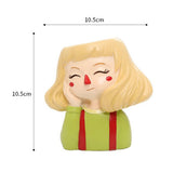 Maxbell 4 pcs Cute Cartoon Girl Style Succulent Plant Pot for Home Garden Decoration