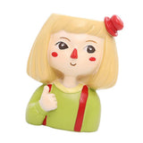 Maxbell 4 pcs Cute Cartoon Girl Style Succulent Plant Pot for Home Garden Decoration