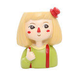 Maxbell 4 pcs Cute Cartoon Girl Style Succulent Plant Pot for Home Garden Decoration