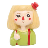 Maxbell 4 pcs Cute Cartoon Girl Style Succulent Plant Pot for Home Garden Decoration