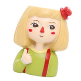 Maxbell 4 pcs Cute Cartoon Girl Style Succulent Plant Pot for Home Garden Decoration