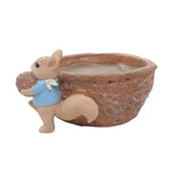 Maxbell 4pcs Cute Lovely Resin Walnut Shape Succulent Plant Pot for Home Decor