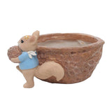 Maxbell 4pcs Cute Lovely Resin Walnut Shape Succulent Plant Pot for Home Decor