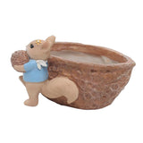 Maxbell 4pcs Cute Lovely Resin Walnut Shape Succulent Plant Pot for Home Decor