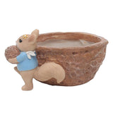 Maxbell 4pcs Cute Lovely Resin Walnut Shape Succulent Plant Pot for Home Decor