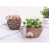 Maxbell 4pcs Cute Lovely Resin Walnut Shape Succulent Plant Pot for Home Decor