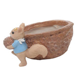Maxbell 4pcs Cute Lovely Resin Walnut Shape Succulent Plant Pot for Home Decor