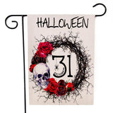 Maxbell Double Sided Burlap Halloween Applique Garden Flag Outdoor Decor Banner 5