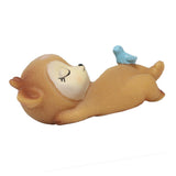 Maxbell 6Pcs Lovely Fawn Ornaments Silicone  Kawaii Sleeping Animal Baby Decor