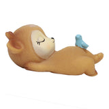 Maxbell 6Pcs Lovely Fawn Ornaments Silicone  Kawaii Sleeping Animal Baby Decor