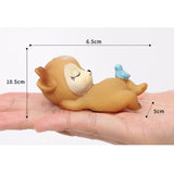 Maxbell 6Pcs Lovely Fawn Ornaments Silicone  Kawaii Sleeping Animal Baby Decor