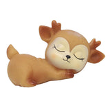 Maxbell 6Pcs Lovely Fawn Ornaments Silicone  Kawaii Sleeping Animal Baby Decor