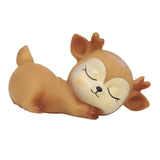 Maxbell 6Pcs Lovely Fawn Ornaments Silicone  Kawaii Sleeping Animal Baby Decor