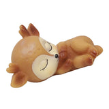Maxbell 6Pcs Lovely Fawn Ornaments Silicone  Kawaii Sleeping Animal Baby Decor