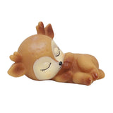 Maxbell 6Pcs Lovely Fawn Ornaments Silicone  Kawaii Sleeping Animal Baby Decor