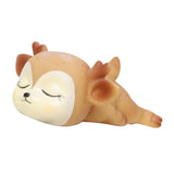 Maxbell 6Pcs Lovely Fawn Ornaments Silicone  Kawaii Sleeping Animal Baby Decor