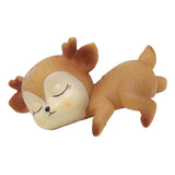 Maxbell 6Pcs Lovely Fawn Ornaments Silicone  Kawaii Sleeping Animal Baby Decor