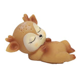 Maxbell 6Pcs Lovely Fawn Ornaments Silicone  Kawaii Sleeping Animal Baby Decor