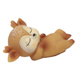 Maxbell 6Pcs Lovely Fawn Ornaments Silicone  Kawaii Sleeping Animal Baby Decor