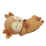Maxbell 6Pcs Lovely Fawn Ornaments Silicone  Kawaii Sleeping Animal Baby Decor