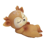 Maxbell 6Pcs Lovely Fawn Ornaments Silicone  Kawaii Sleeping Animal Baby Decor