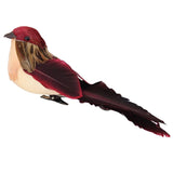 Maxbell 6Pcs Colours Artificial Feather Foam Birds with Clamp Garden Tree Decor