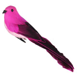 Maxbell 6Pcs Colours Artificial Feather Foam Birds with Clamp Garden Tree Decor