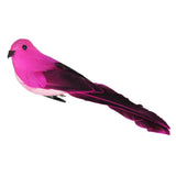 Maxbell 6Pcs Colours Artificial Feather Foam Birds with Clamp Garden Tree Decor