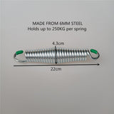 Maxbell 2xZinc plated 250KG Capacity Hammock Chair Spring 22cm Premium for Swings