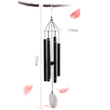 Maxbell Aluminium 6 Tubes Wind Chimes Bells Windchime for Garden Yard Decors Black