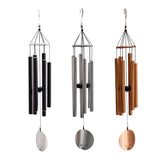 Maxbell Aluminium 6 Tubes Wind Chimes Bells Windchime for Garden Yard Decors Black
