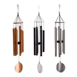 Maxbell Aluminium 6 Tubes Wind Chimes Bells Windchime for Garden Yard Decors Black