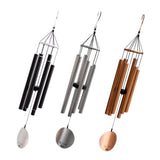 Maxbell Aluminium 6 Tubes Wind Chimes Bells Windchime for Garden Yard Decors Black