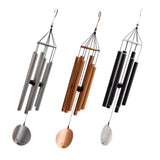 Maxbell Aluminium 6 Tubes Wind Chimes Bells Windchime for Garden Yard Decors Black