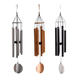Maxbell Aluminium 6 Tubes Wind Chimes Bells Windchime for Garden Yard Decors Black