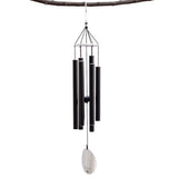 Maxbell Aluminium 6 Tubes Wind Chimes Bells Windchime for Garden Yard Decors Black