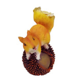 Maxbell Realistic Squirrel Figurine Garden Sculpture Decor Yellow Chinese Chestnut
