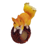 Maxbell Realistic Squirrel Figurine Garden Sculpture Decor Yellow Chinese Chestnut
