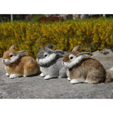 Maxbell Simulation Relastic Rabbit Home Decorations- Gray