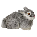Maxbell Simulation Relastic Rabbit Home Decorations- Gray