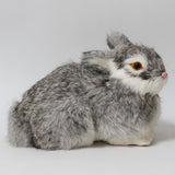 Maxbell Simulation Relastic Rabbit Home Decorations- Gray