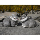 Maxbell Simulation Relastic Rabbit Home Decorations- Gray