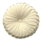 Maxbell Pintuck Pillow Round Pumpkin Floor Pillow for Chair Couch Beige-Cotton
