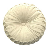 Maxbell Pintuck Pillow Round Pumpkin Floor Pillow for Chair Couch Beige-Cotton
