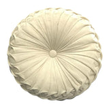 Maxbell Pintuck Pillow Round Pumpkin Floor Pillow for Chair Couch Beige-Cotton